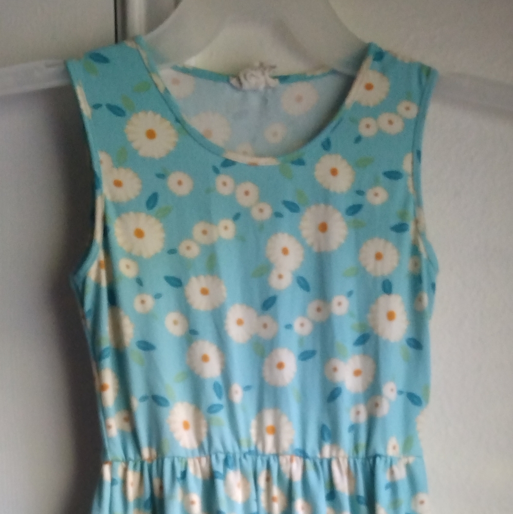 Love Maddie Girls Sleeveless Blue Floral Dress Size  8